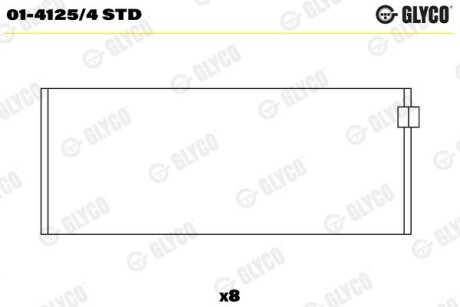 Шатунный подшипник GLYCO 01-4125/4 STD