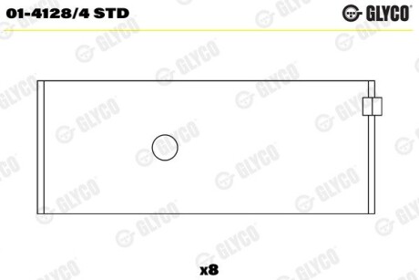 Шатунный подшипник GLYCO 01-4128/4 STD