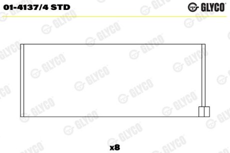 Шатунный подшипник GLYCO 01-4137/4 STD