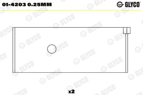 Вкладиші GLYCO 01-4203 0.25MM