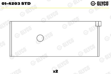 Вкладыши шатунные GLYCO 01-4203STD (фото 1)