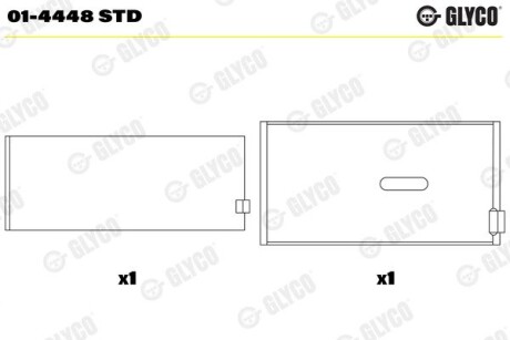 Шатунный подшипник GLYCO 014448STD