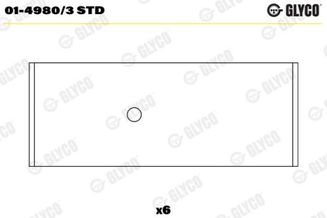 Комплект вкладишів двигуна GLYCO 01-4980/3 STD