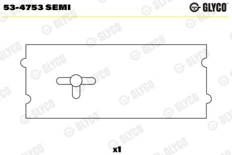 Втулки розподілвалу GLYCO 534753SEMI