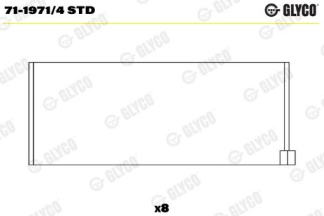 Шатунный подшипник GLYCO 71-1971/4 STD