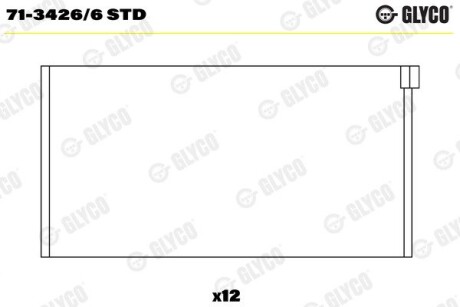 Вкладыши GLYCO 71-3426/6 STD