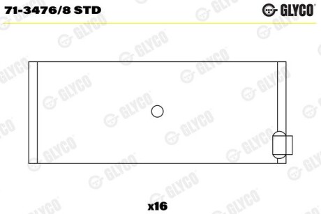 Шатунный подшипник GLYCO 71-3476/8 STD