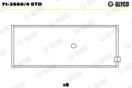 Комплект подшипников шатунных GLYCO 71-3560/4 STD