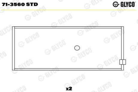 Шатунный подшипник GLYCO 71-3560 STD