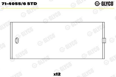 Шатунный подшипник GLYCO 71-4055/6 STD