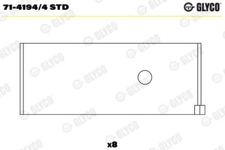 Вкладиш шатунний GLYCO 7141944STD