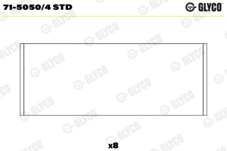 Вкладиш шатунний GLYCO 7150504STD