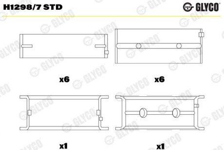 Вкладиш GLYCO H1298/7 STD