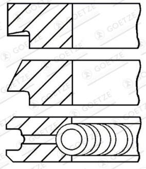 Комплект поршневых колец GOETZE 08-138200-00