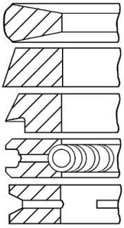 Кольца поршня (OM314/OM352) (D=97 GOETZE 0817430710