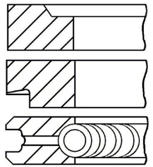 Комплект поршневих кілець GOETZE 08-207200-00