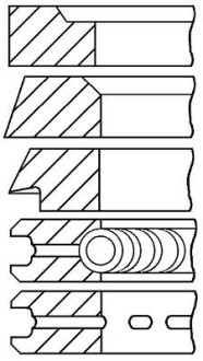 Комплект поршневих кілець GOETZE 08-314600-00