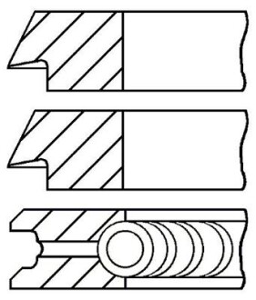 Комплект кілець на поршень GOETZE 08-325400-00