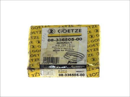Кільця поршневі Kangoo 1.9D (F8Q) 97- (80mm+0.25) GOETZE 08-336505-00