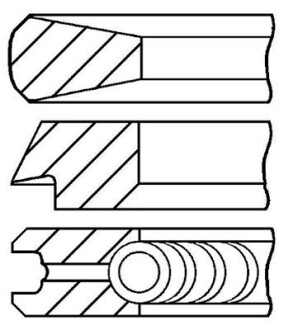Комплект поршневих кілець GOETZE 08-431100-00
