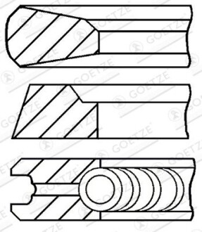 Кільця поршневі GOETZE 08-502600-00