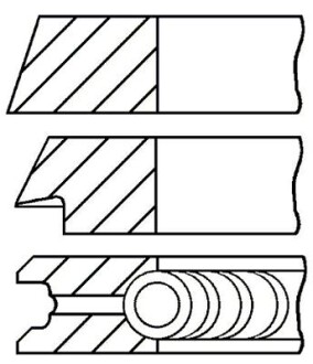 Комплект поршневих кілець GOETZE 08-701000-00