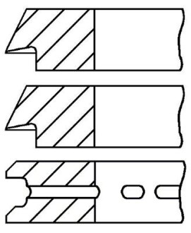 Комплект поршневих кілець GOETZE 08-741207-00