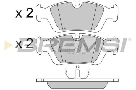 Гальмівні колодки пер. BMW 3 (E36/E46) 94-07 (ATE) GRESA BP2432