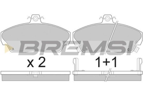 Гальмівні колодки пер. Honda Civic 91-05 (TRW) GRESA BP2502