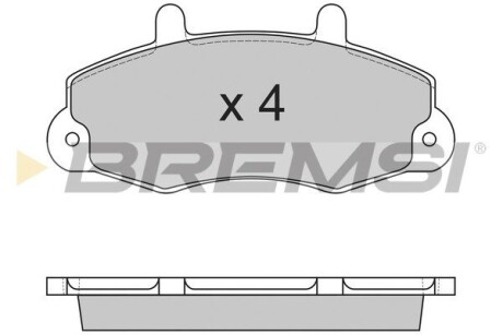 Гальмівні колодки пер. Transit T12 91-00 GRESA BP2525