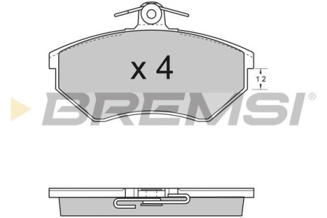 Гальмівні колодки пер. Caddy II/Golf IV 91-06 (TRW) GRESA BP2531 (фото 1)