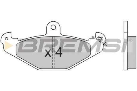 Гальмівні колодки зад. Laguna I 93-01 (brembo) (125,9x58,4x14,8) GRESA BP2553 (фото 1)