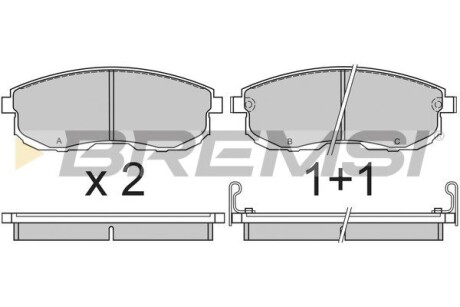 Гальмівні колодки пер. Nissan Maxima 88-00 (sumitomo) GRESA BP2569 (фото 1)