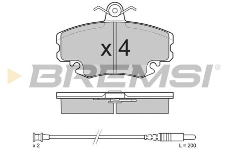 Гальмівні колодки пер. Logan 05-/Megane 96-03/Clio 91-05 GRESA BP2590 (фото 1)