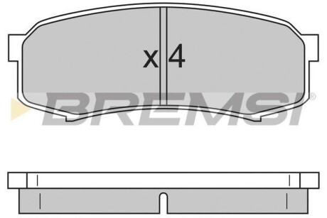 Гальмівні колодки зад. Toyota Land Cruiser 84- GRESA BP2597