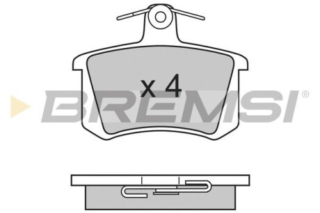 Гальмівні колодки зад. Audi 80/100/A4/A6 -97 GRESA BP2612