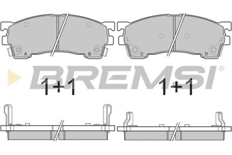 Гальмівні колодки пер. Mazda 323/626 94-04 (sumitomo) GRESA BP2622