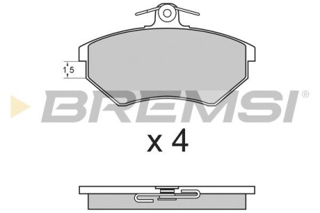 Гальмівні колодки пер. Audi 80/100/A4 78-00 (TRW) (119x70x19,4) без датчика GRESA BP2642 (фото 1)