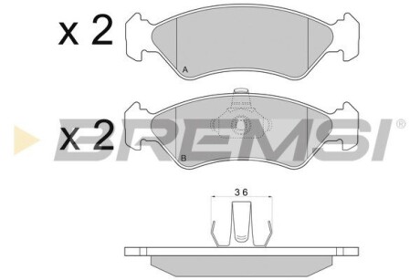 Гальмівні колодки пер. Ford Fiesta 89-02 (ATE) GRESA BP2671