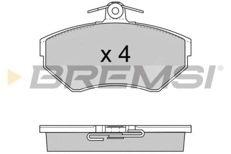 Гальмівні колодки пер. AUDI A4/SEAT CORDOBA/VW PASSAT 1.6-1.9DH 94-02 (TRW) GRESA BP2674 (фото 1)