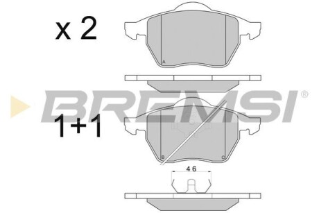 Гальмівні колодки пер. Golf IV/Octavia/A3 1.8T/1.9TDI GRESA BP2679