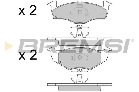 Гальмівні колодки пер. Caddy II/Golf III/Fabia 91-14 (ATE) GRESA BP2682