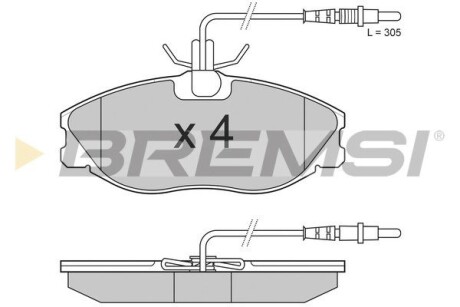 Гальмівні колодки пер. Peugeot 306/406/607 96- (TRW) GRESA BP2683