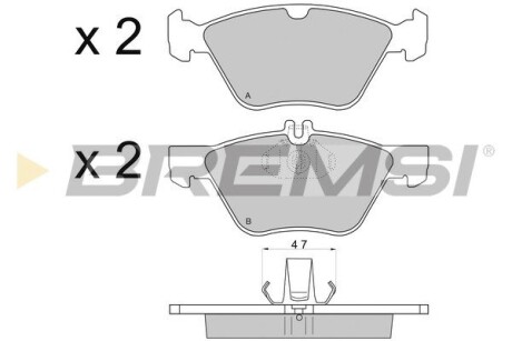 Гальмівні колодки пер. W202/210 (ATE)/211 4Matic GRESA BP2695