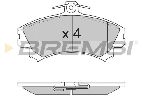 Гальмівні колодки пер. Mitsubishi Colt/Volvo S40/V40 1.1-2.0 i/TD 95- (TRW) GRESA BP2702