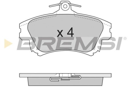 Гальмівні колодки пер. MITSUBISHI COLT/SMART FORFOUR/VOLVO S40 I/V40 95-12 (TRW) GRESA BP2703