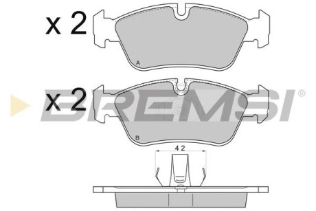 Гальмівні колодки пер. BMW 3 (E36/E46) 90-09 (ATE) GRESA BP2745