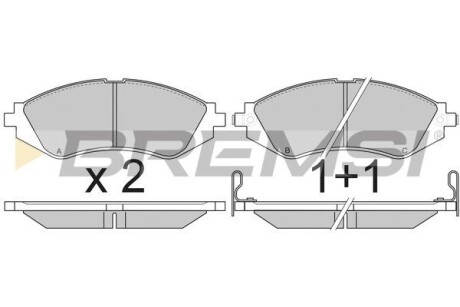 Гальмівні колодки пер. Lacetti/Nubira 97- (Akebomo) (143x52x17) GRESA BP2803