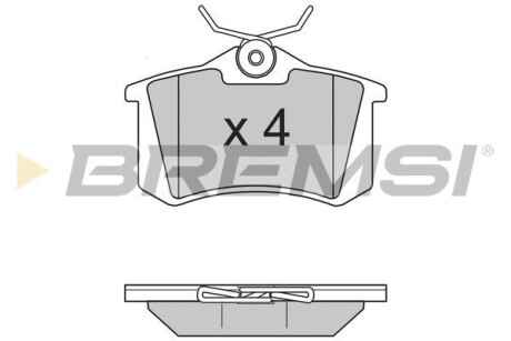 Гальмівні колодки зад. Caddy/Golf/Octavia (TRW) GRESA BP2806