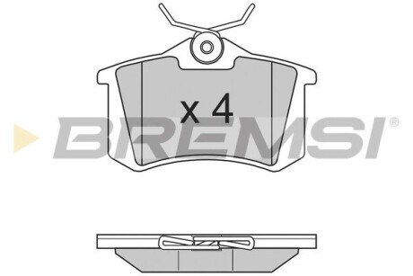 Гальмівні колодки зад. Caddy III/IV/Passat/Audi A4/A6 (Lucas) GRESA BP2807 (фото 1)